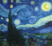 La noche estrellada, óleo sobre tela, 80 x 70 cm