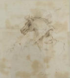 El Quijote, lápiz sobre papel, 42 x 38 cm