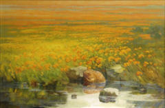 Amarillo remanso, óleo sobre tela, 80 x 122 cm